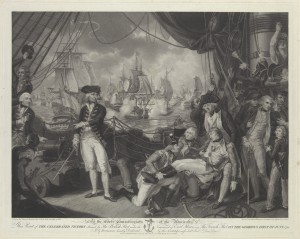 To the Lords Commissioners This print of the Celebrated Victory obtained by the British Fleet under the Command of Earl Howe over the French Fleet on the Glorious First of June 1794