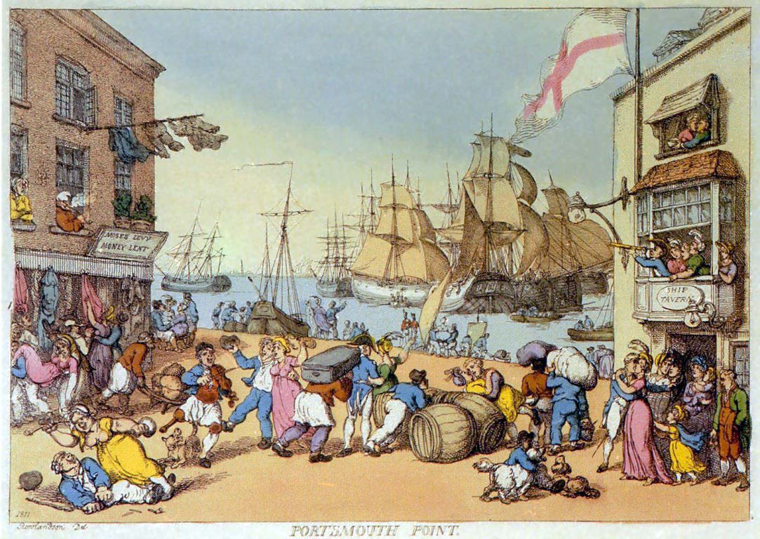 Portsmouth Point by Thomas Rowlandson circa 1800