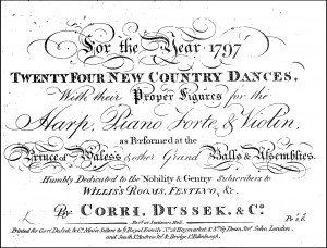 1797 Corri, Dussek & Co.'s Twenty-four New Country Dances for the Year 1797.