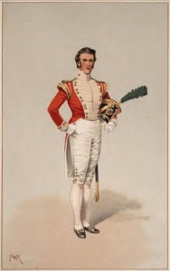 Officer, Light Company, 40th Regiment of Foot, 1826. Historical Records of the 40th (2nd Somerset Regiment. Raymond Smythies, Cpt. R. H. Public Domain.
